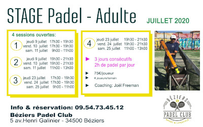 STAGES PADEL ADULTES min