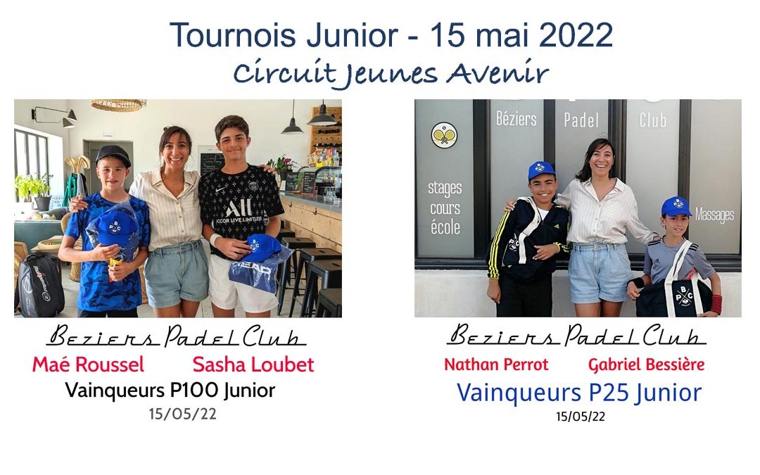 Tournois Junior 3 catégories